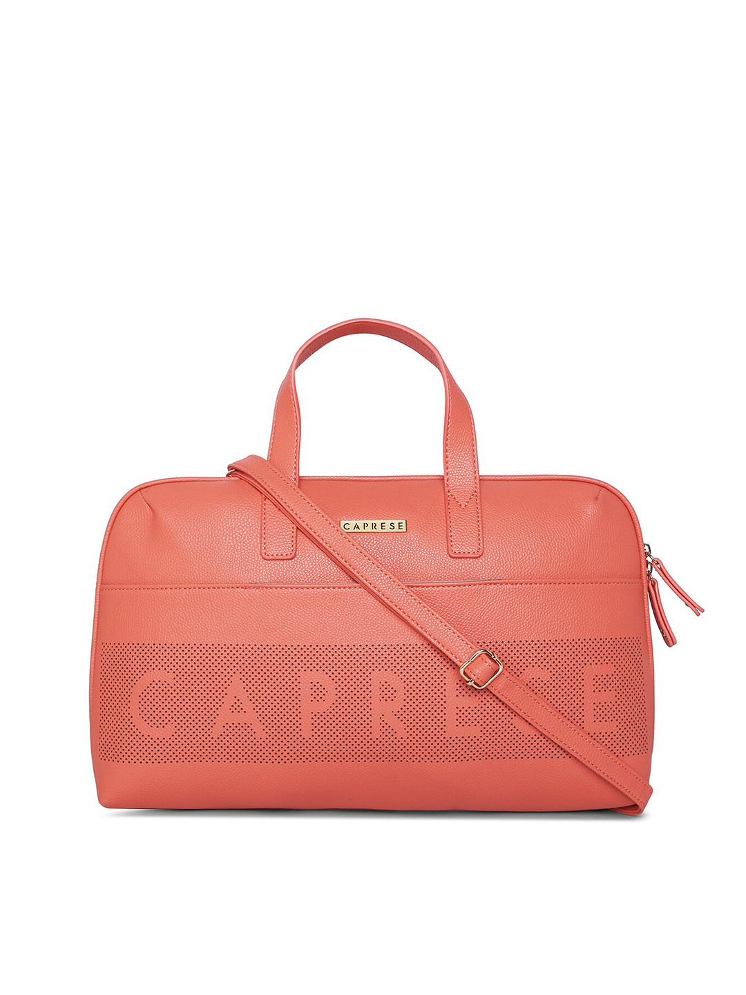 

Caprese Women Textured Leather Messenger Bag, Coral
