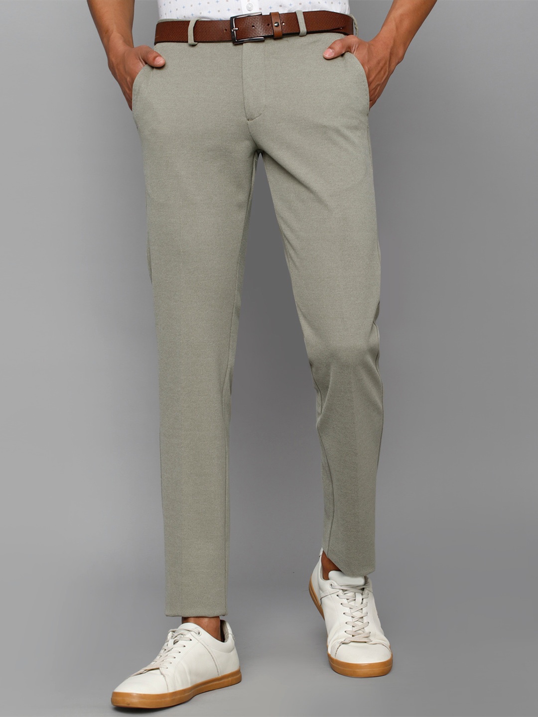 

Allen Solly Men Slim Fit Chinos, Olive
