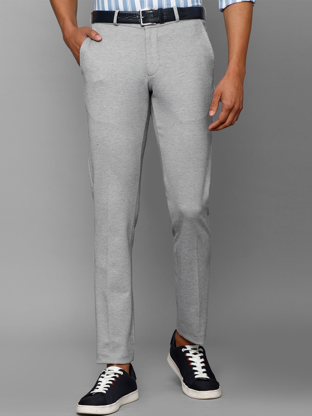 

Allen Solly Men Slim Fit Casual Trousers, Grey