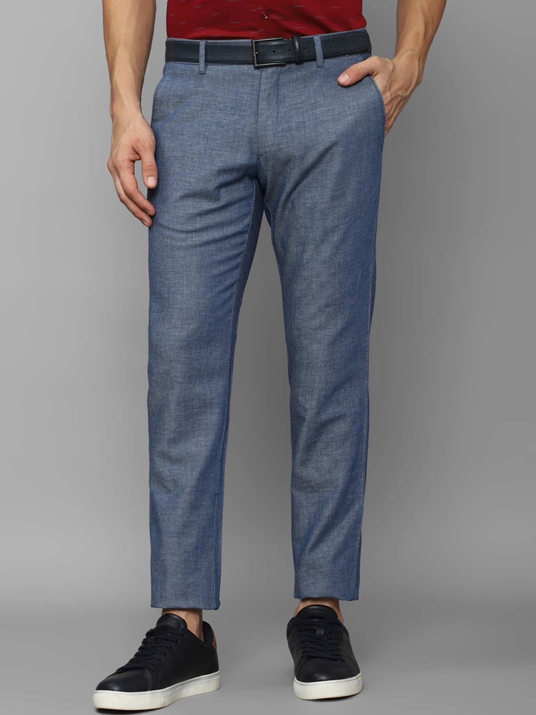 

Louis Philippe Sport Men Slim Fit Knitted Regular Trousers, Blue