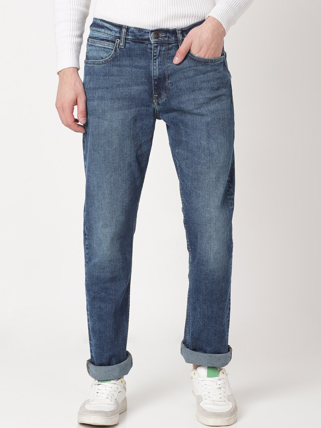 

Lee Men Rodeo Light Fade Stretchable Cotton Jeans, Blue