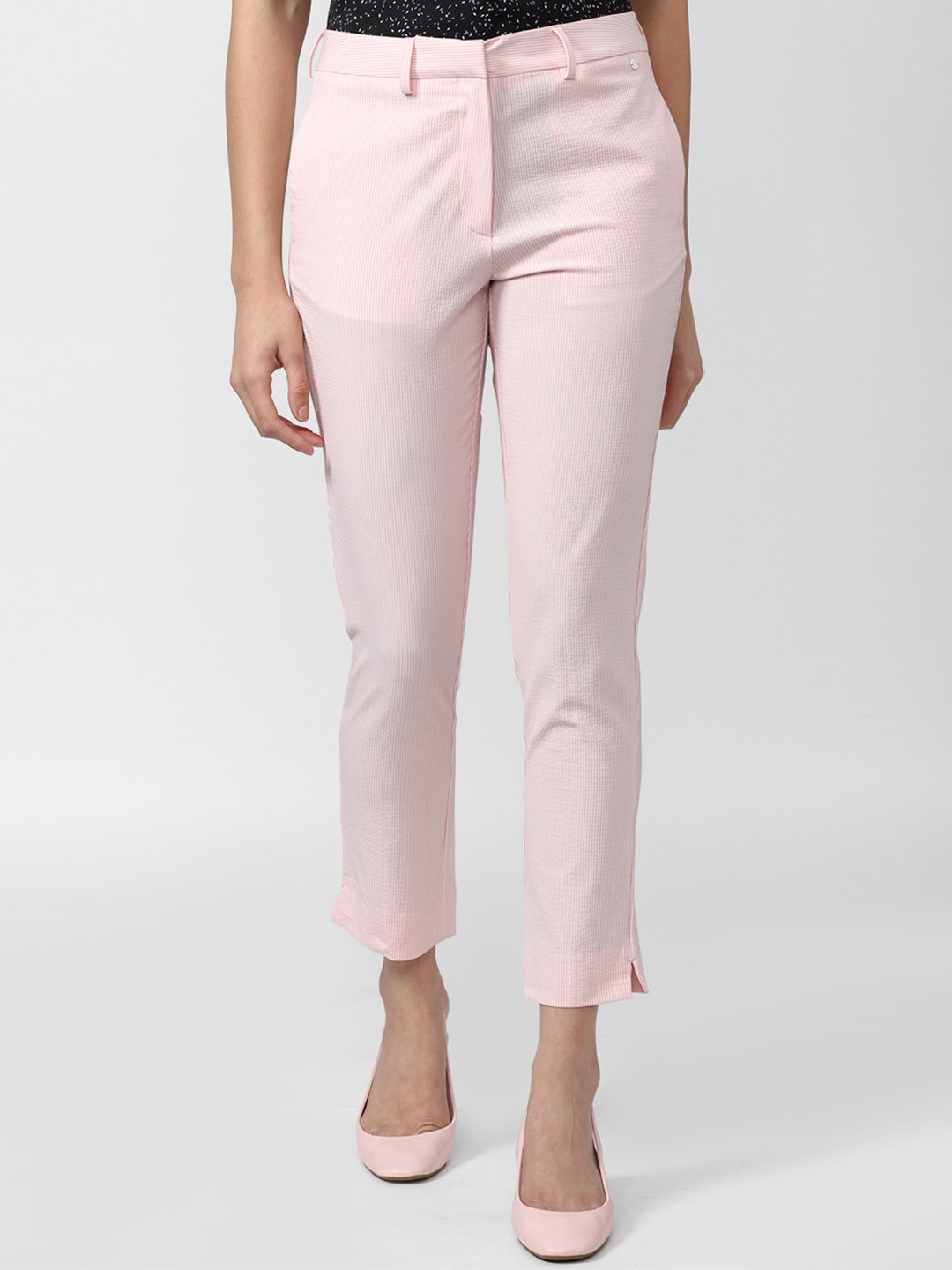 

Van Heusen Woman Women Slim Fit Trousers, Pink