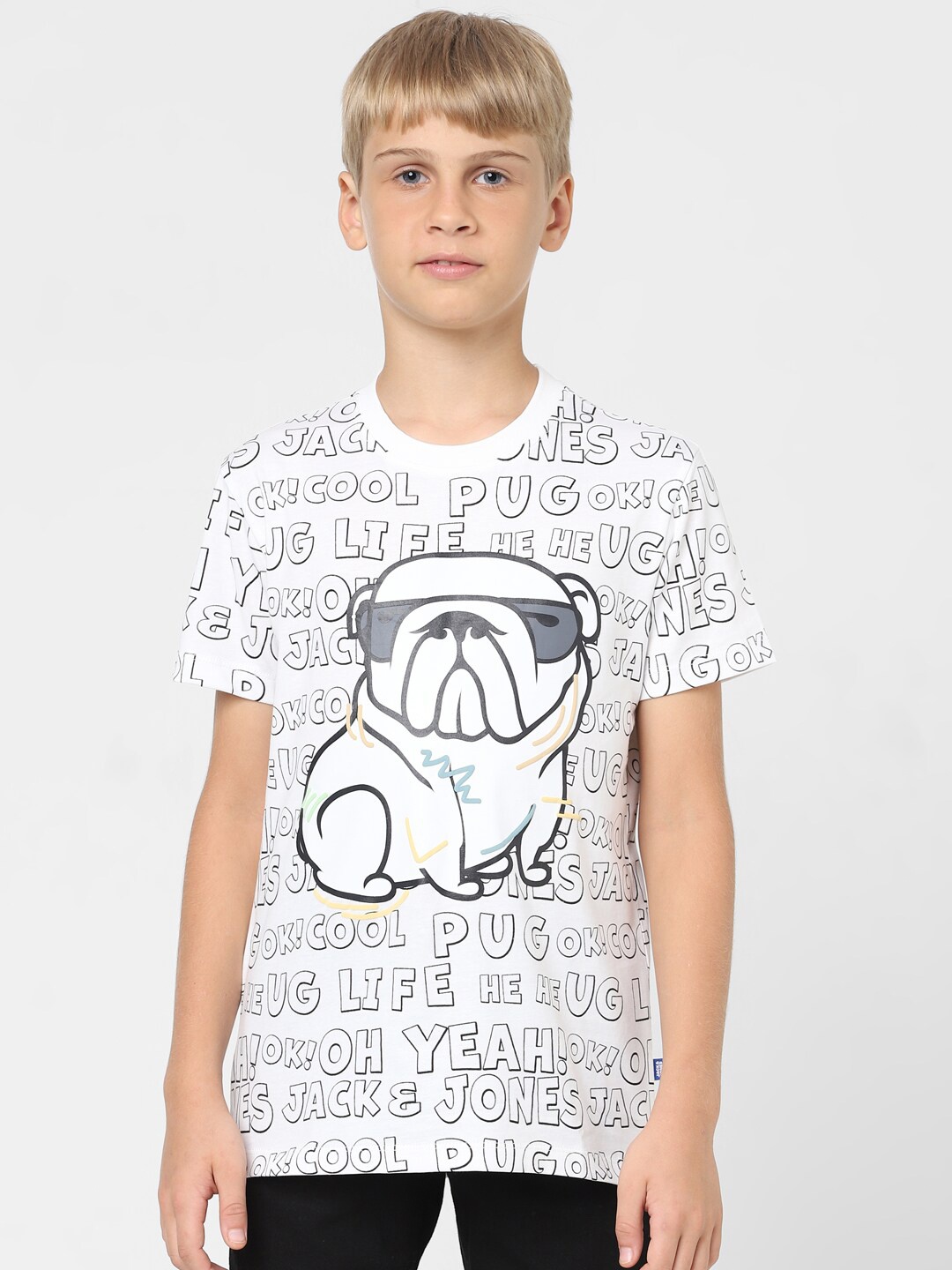 

Jack & Jones Junior Boys Printed T-shirt, White