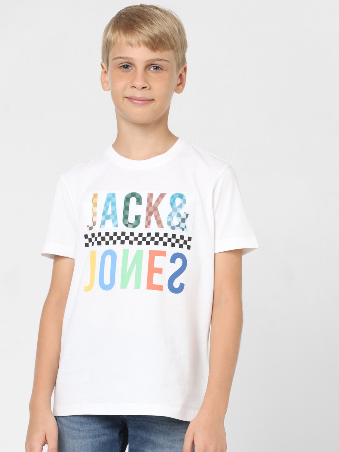 

Jack & Jones Junior Boys Typography Printed T-shirt, White