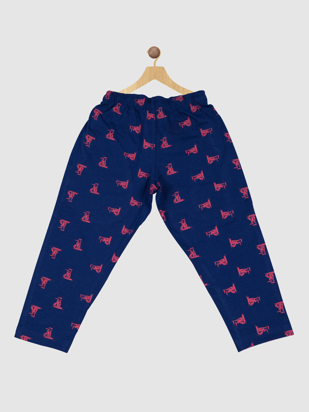 

PROTEENS Boys Printed Cotton Track Pants, Navy blue