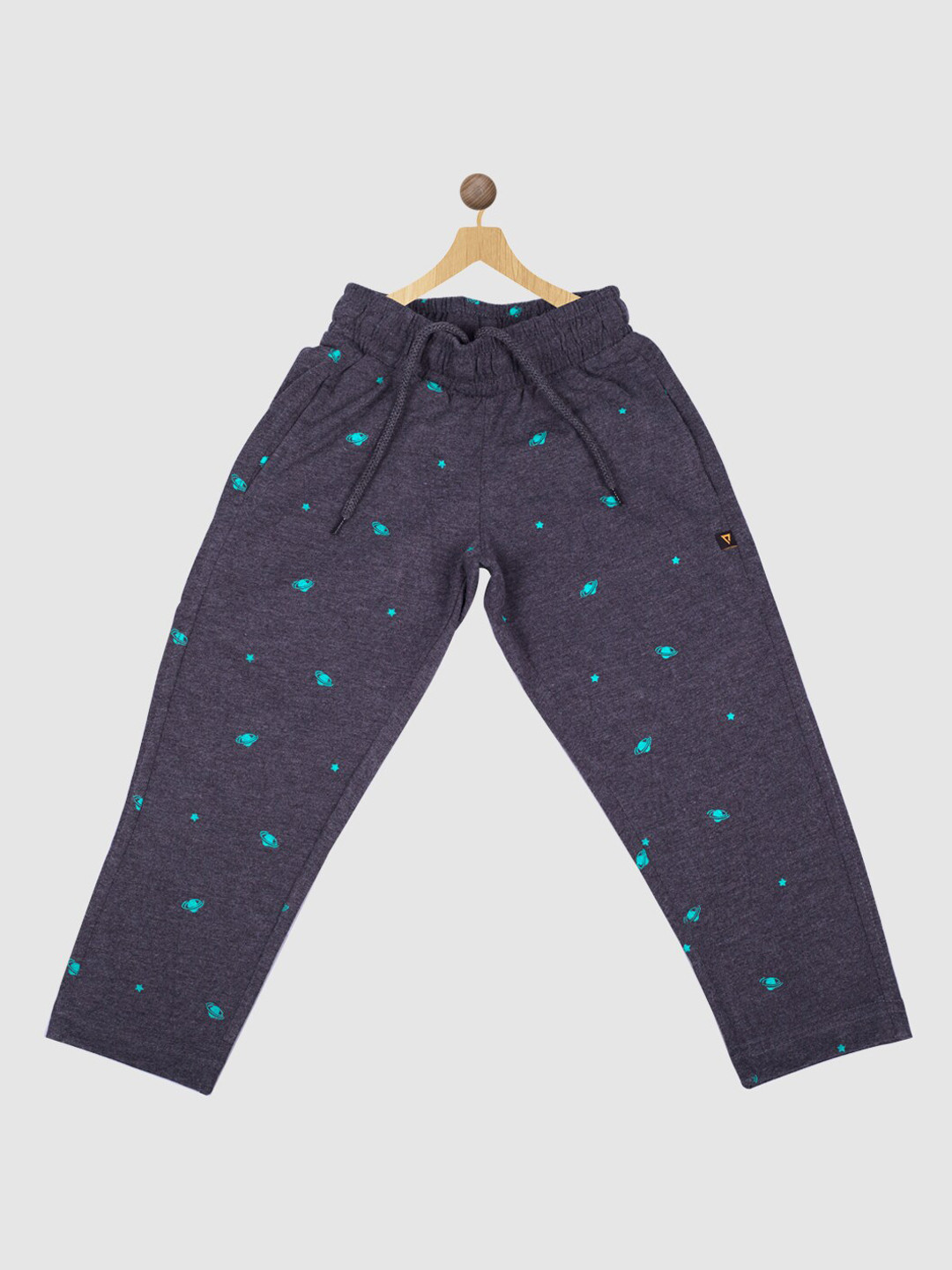 

PROTEENS Boys Printed Cotton Track Pants, Grey