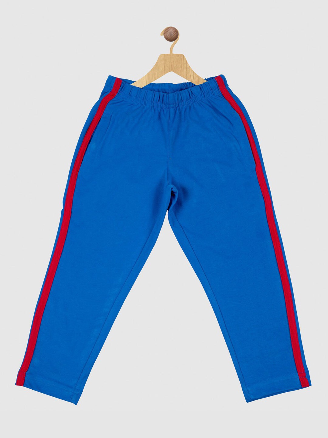 

PROTEENS Boys Solid With Side Panel Cotton Track Pants, Blue