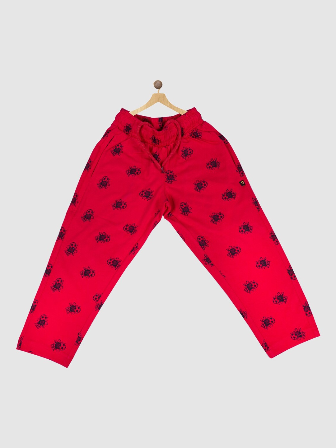 

PROTEENS Boys Printed Cotton Track Pants, Red