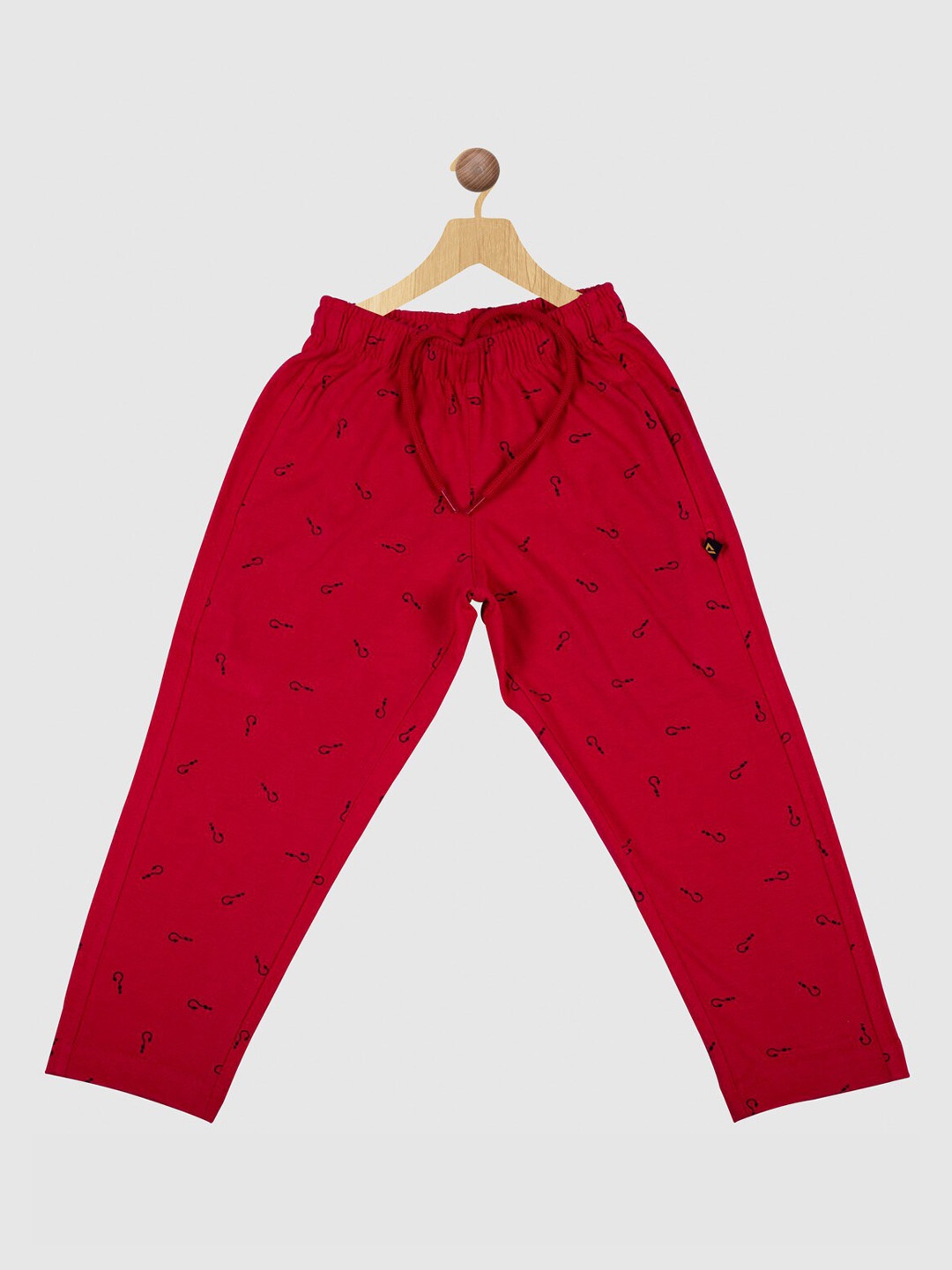 

PROTEENS Boys Printed Mid-Rise Cotton Track Pant, Red