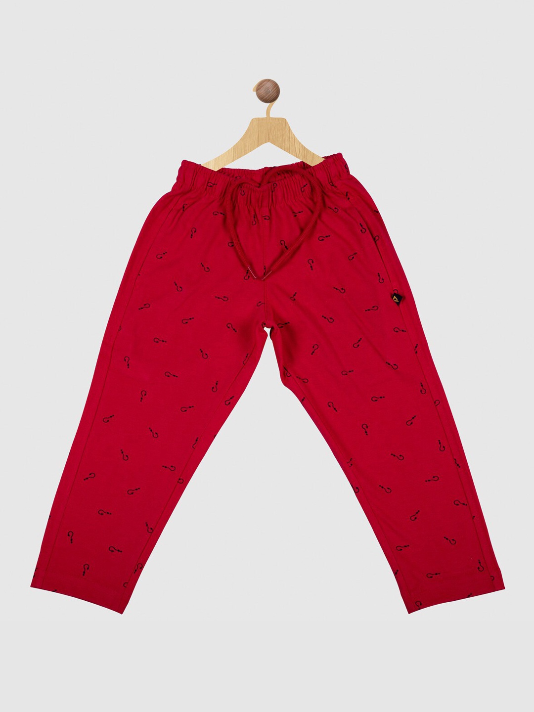 

PROTEENS Boys Printed Cotton Track Pants, Red