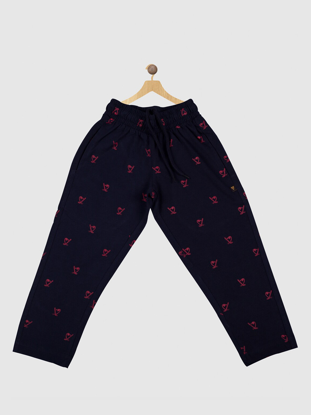 

PROTEENS Boys Printed Cotton Track Pant, Navy blue