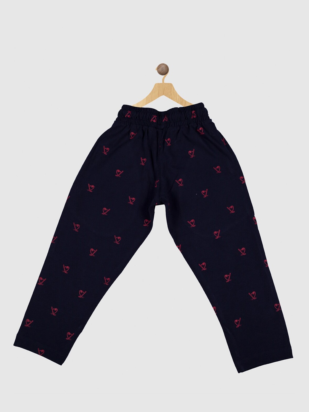 

PROTEENS Boys Printed Cotton Track Pants, Navy blue