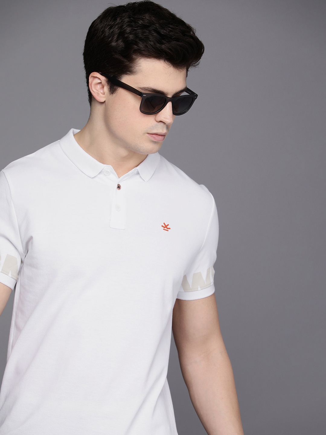 

WROGN Polo Collar Pure Cotton Slim Fit T-shirt, White