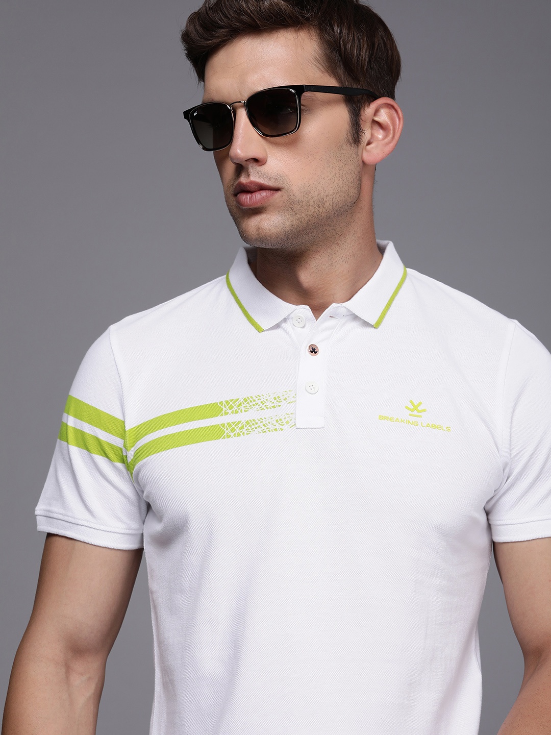 

WROGN Polo Collar Pure Cotton Slim Fit T-shirt, White