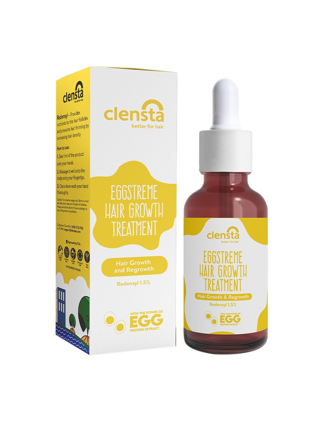 

Clensta Eggstreme Hair Growth Serum 30 ml, White