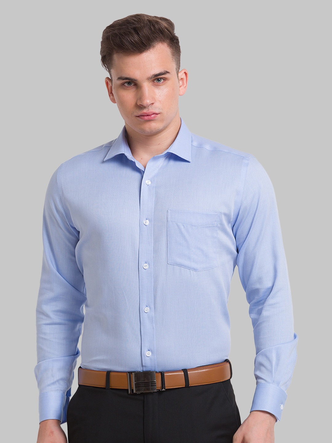 

Park Avenue Men Formal Cotton Shirt, Blue