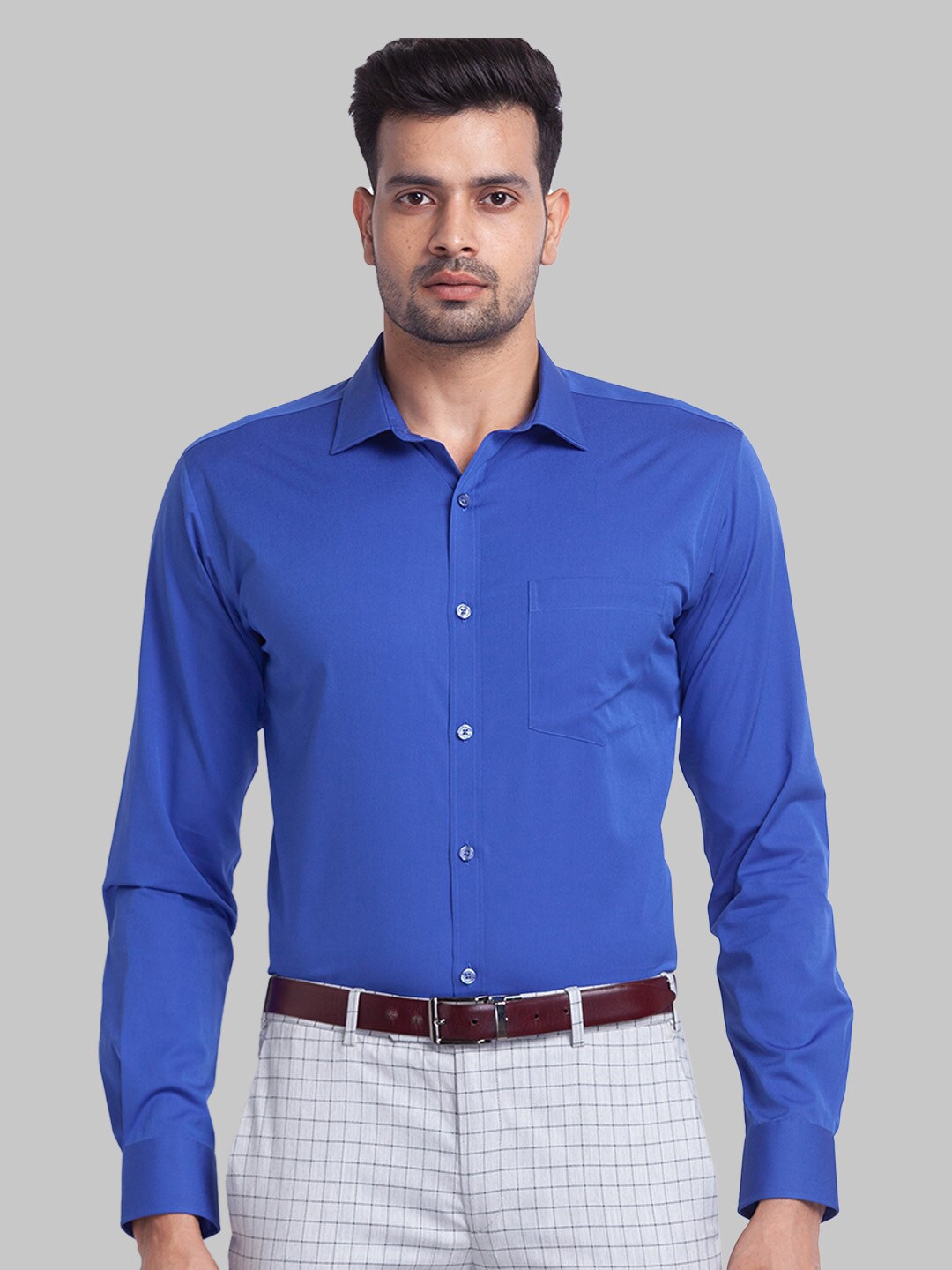 

Park Avenue Men Slim Fit Formal Cotton Shirt, Blue