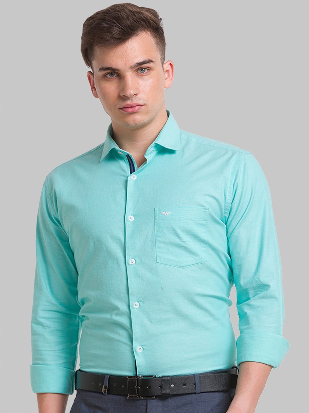 

Park Avenue Men Slim Fit Formal Cotton Shirt, Blue
