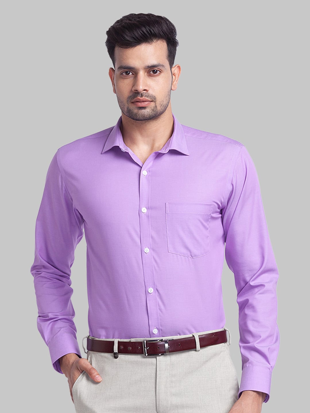 

Park Avenue Men Cotton Formal Shirt, Purple