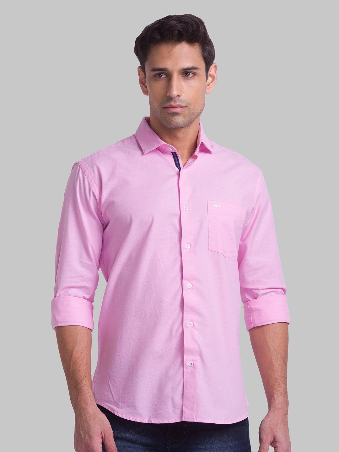 

Park Avenue Men Slim Fit Casual Cotton Shirt, Pink