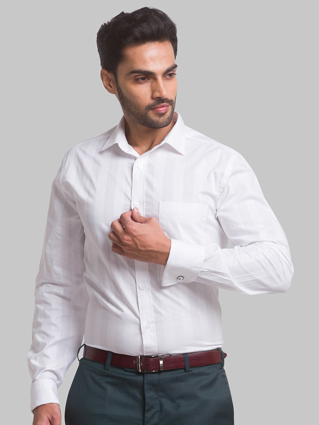 

Park Avenue Men Formal Cotton Shirt, White
