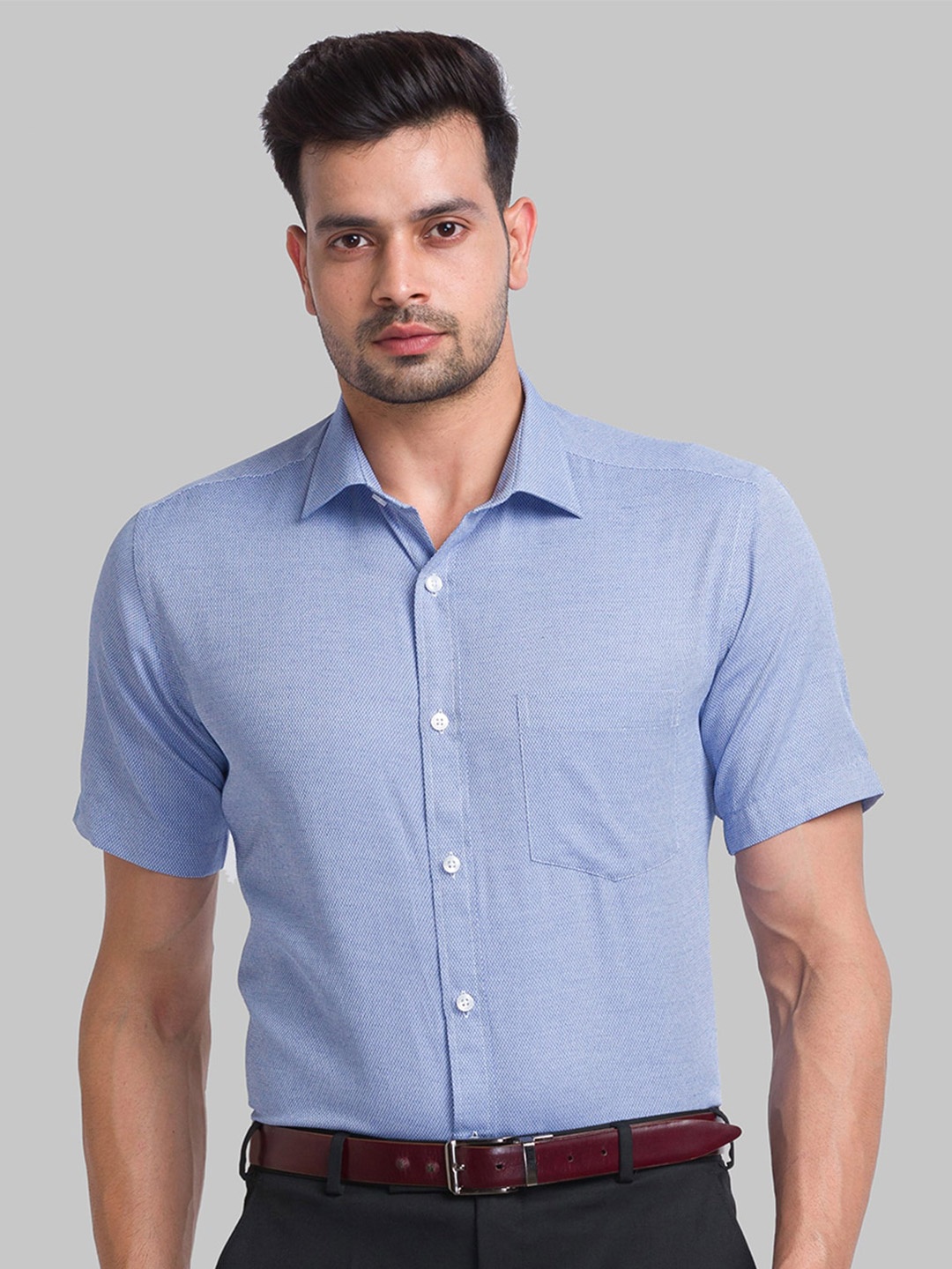 

Park Avenue Men Cotton Formal Shirt, Blue