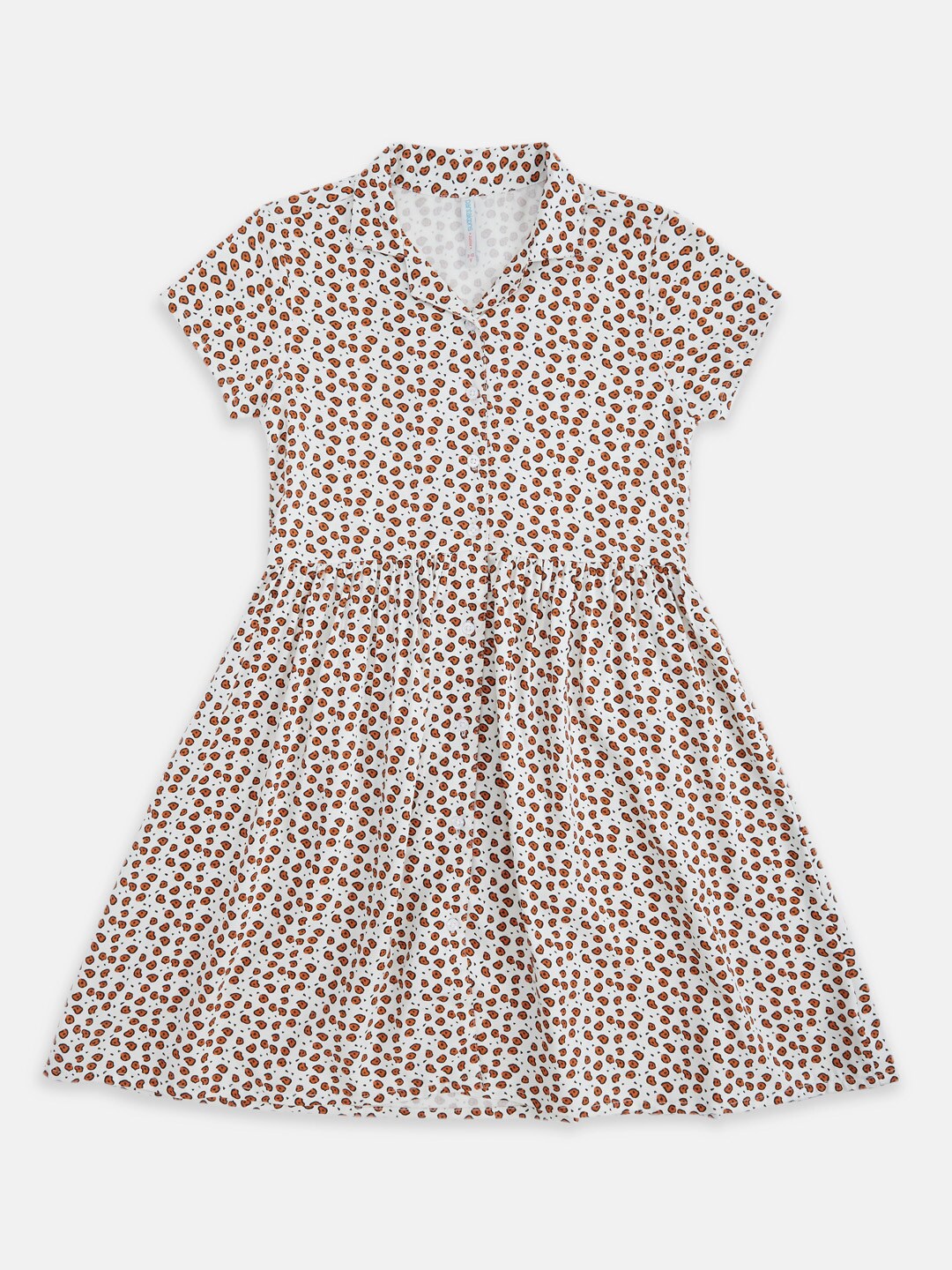 

Pantaloons Junior Girls Printed Fit & Flare Cotton Dress, Off white