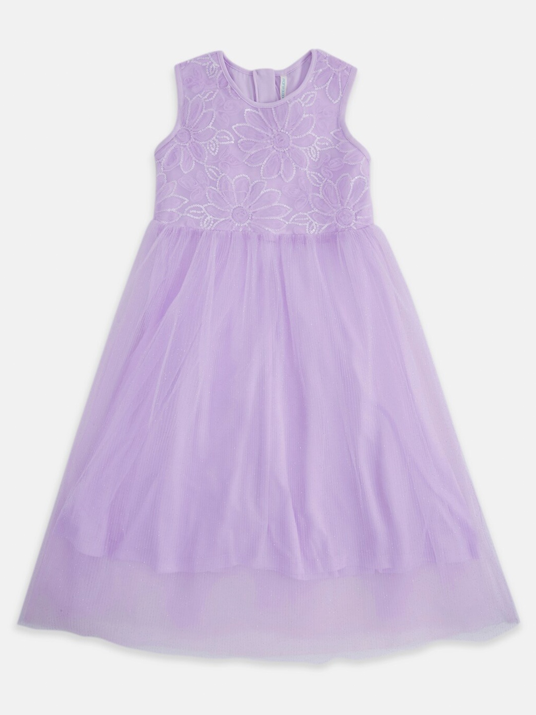 

Pantaloons Junior Girls Embellished Sequined Cotton Dress, Purple