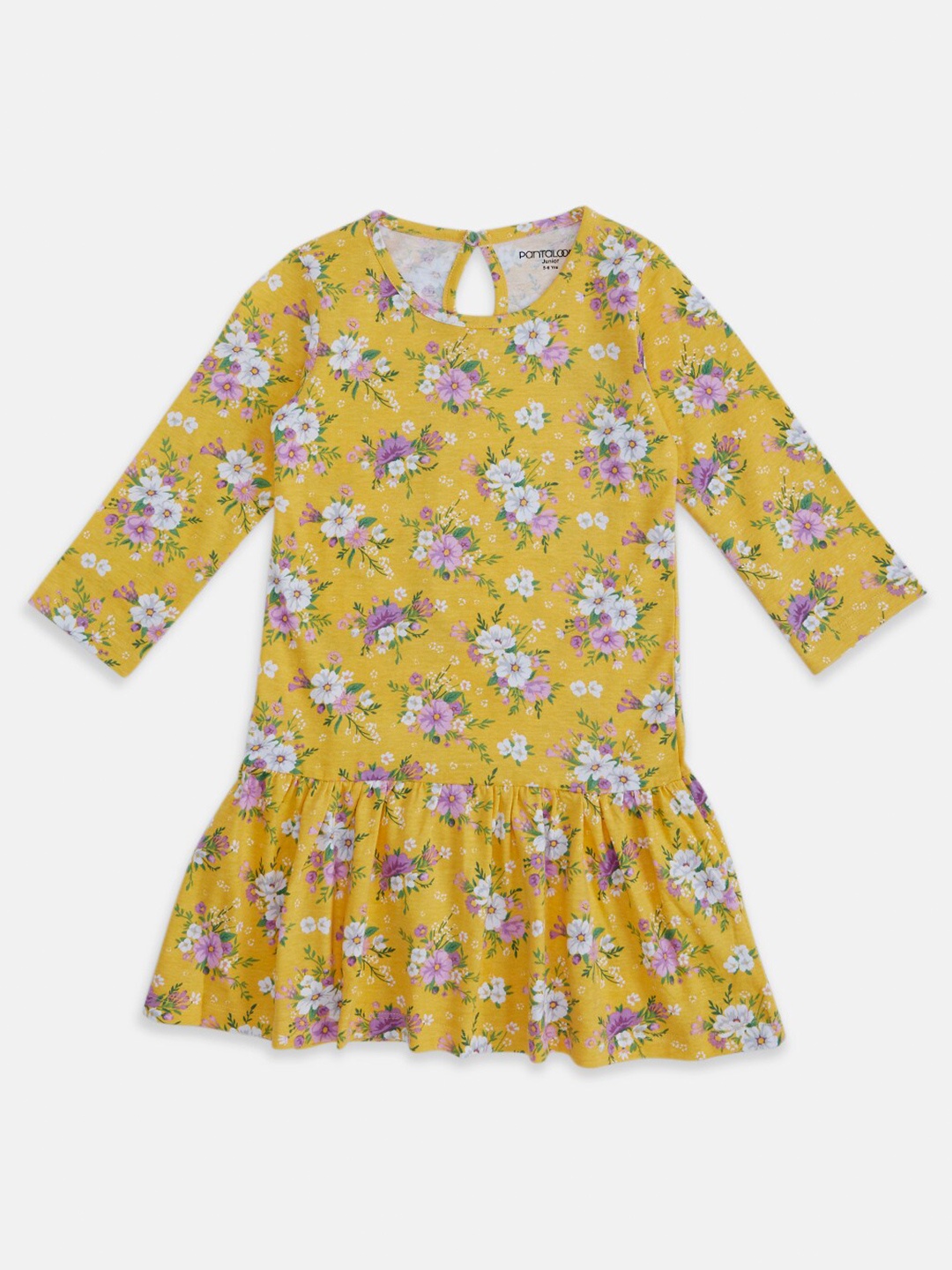 

Pantaloons Junior Girls Floral Drop-Waist Cotton Dress, Yellow
