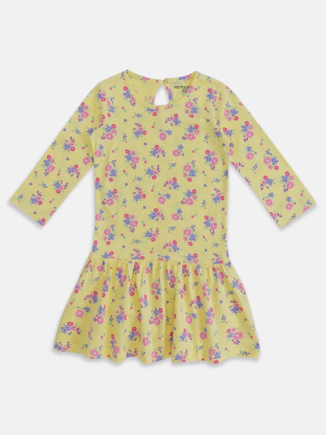 

Pantaloons Junior Girls Floral Drop-Waist Cotton Dress, Yellow