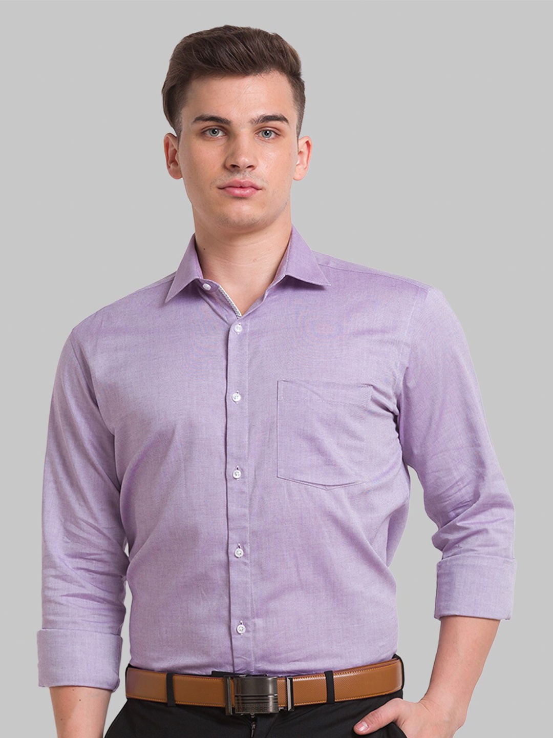 

Park Avenue Men Slim Fit Formal Shirt, Purple