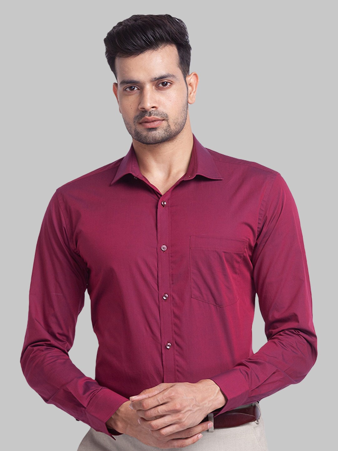 

Park Avenue Men Slim Fit Formal Shirt, Maroon