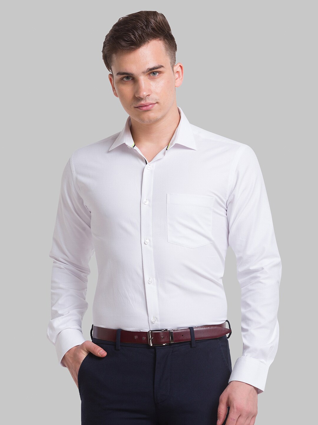 

Park Avenue Men Slim Fit Cotton Formal Shirt, White