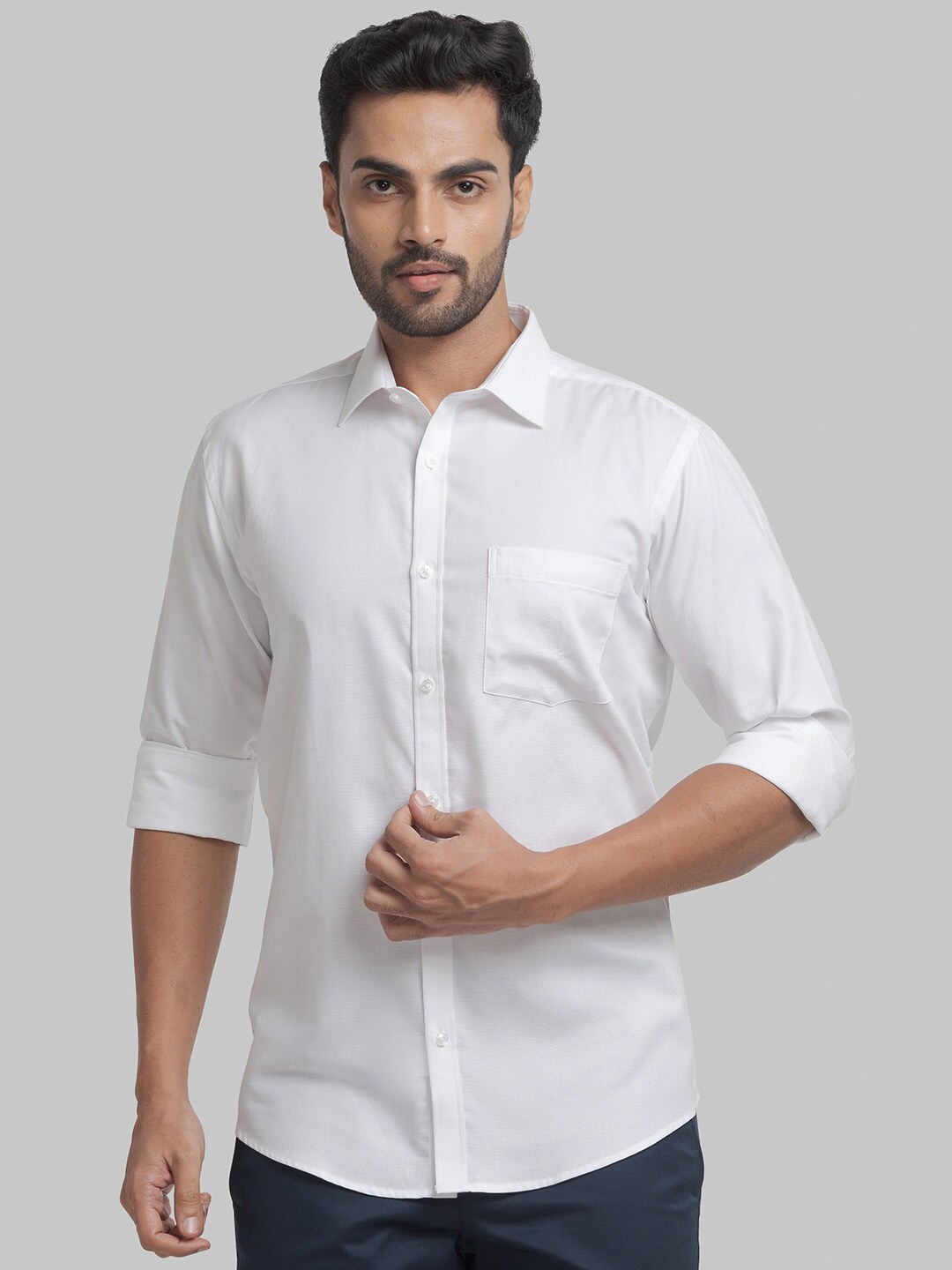 

Park Avenue Men Slim Fit Casual Cotton Shirt, White
