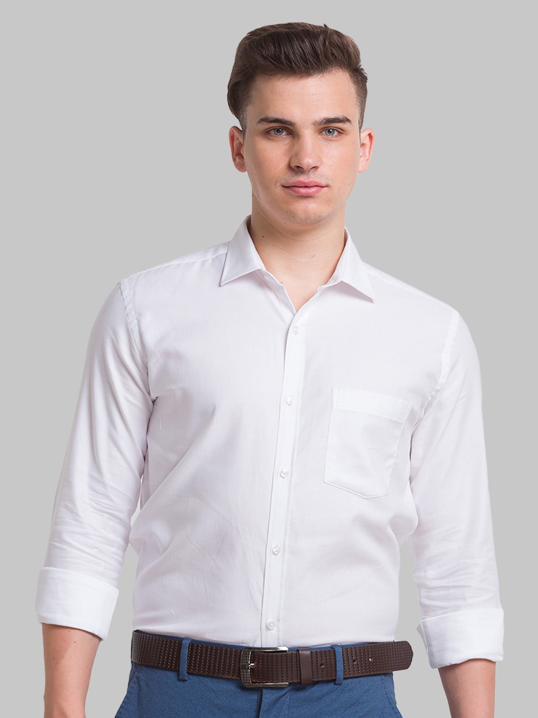 

Park Avenue Men Slim Fit Formal Cotton Shirt, White