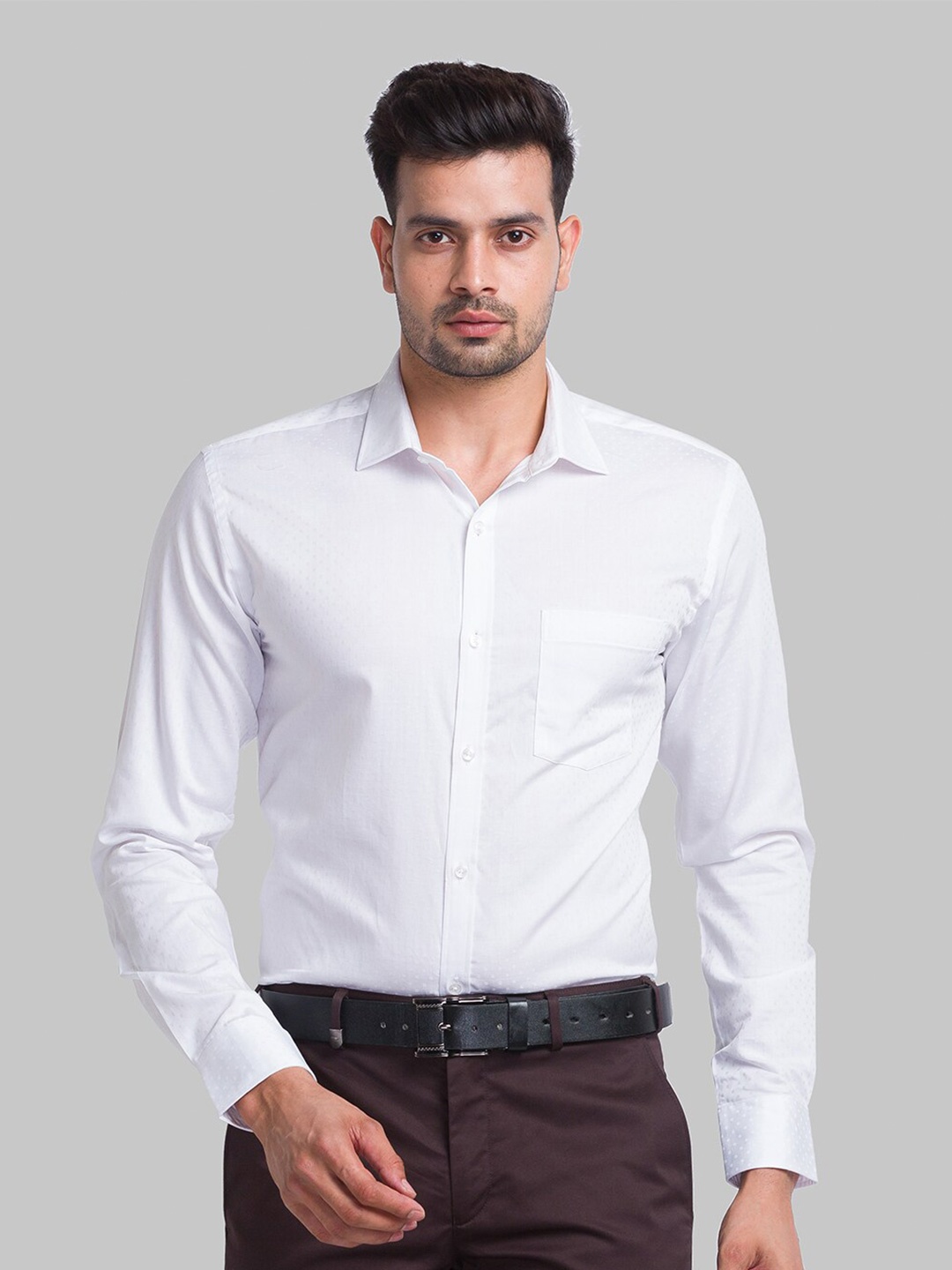 

Park Avenue Men Slim Fit Formal Cotton Shirt, White