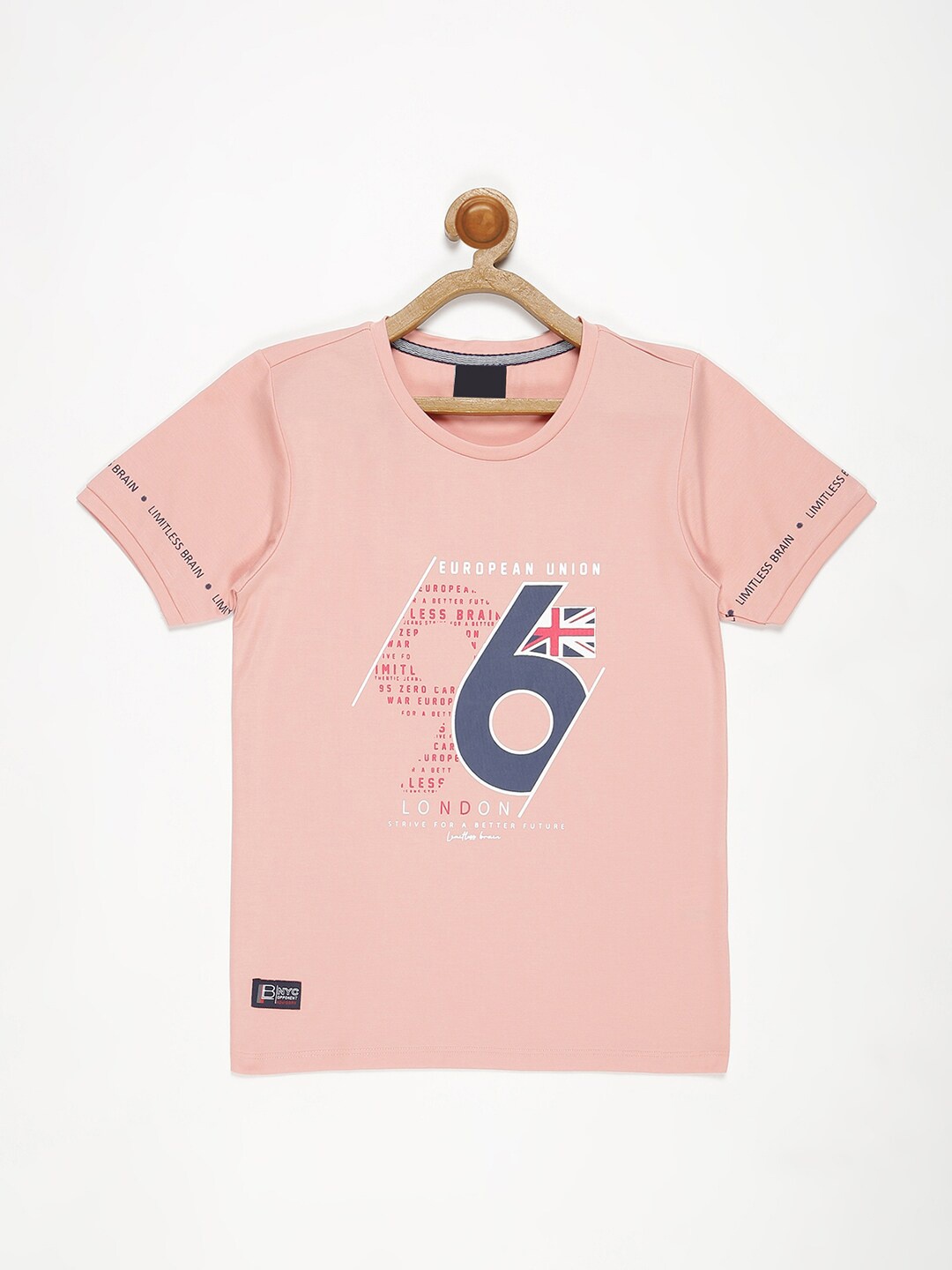 

V2 Value & Variety Typography Printed T-shirt, Mauve