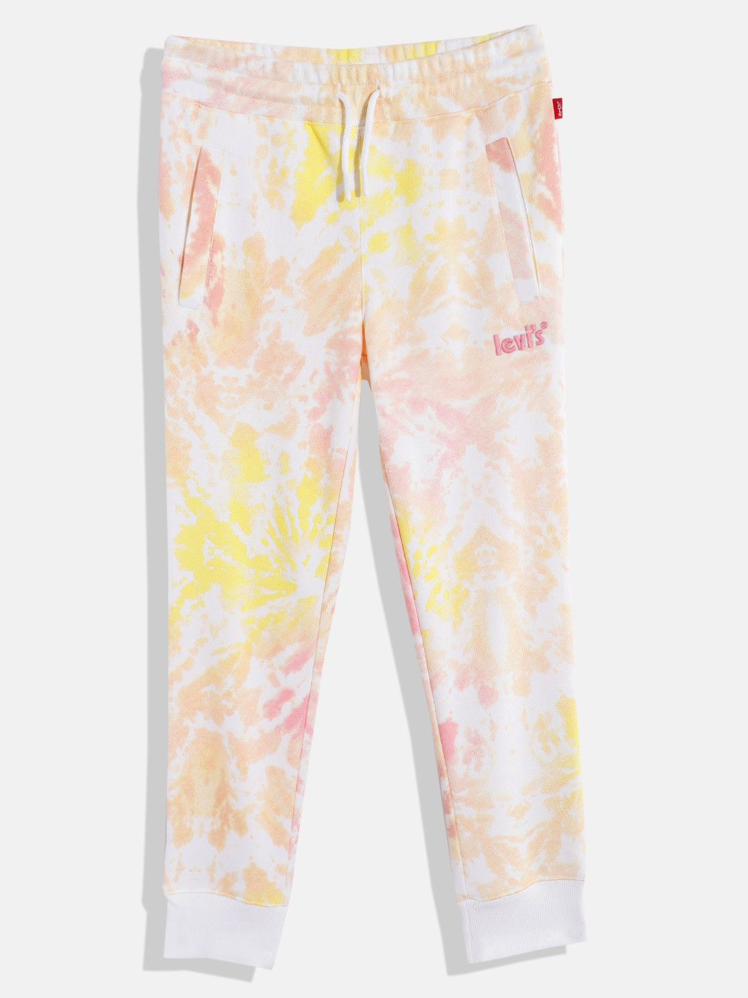 

Levis Girls LVG Tie Dye Knit High-Rise Joggers, White