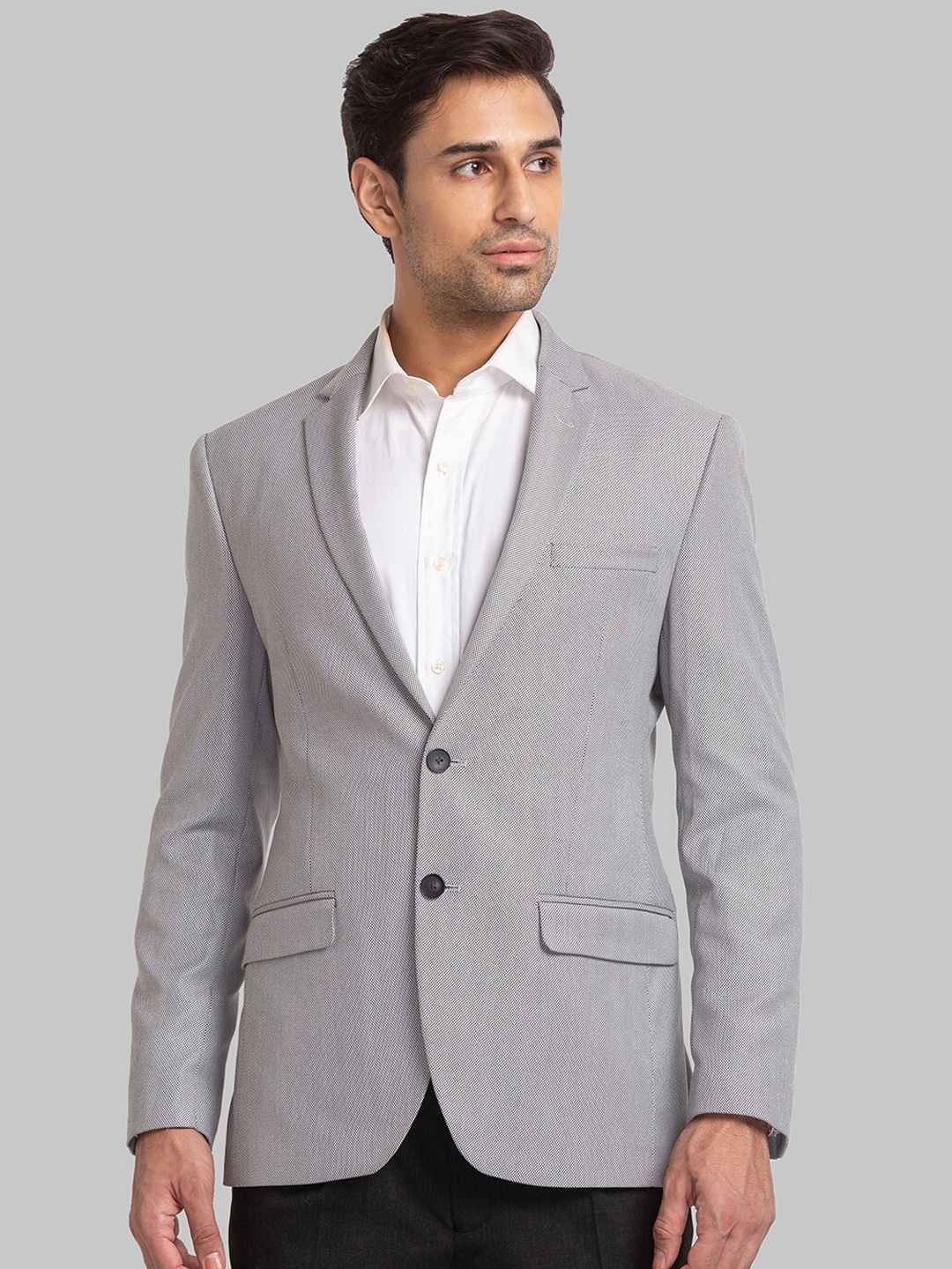 

Park Avenue Men Super Slim-Fit Single-Breasted Blazer, Grey