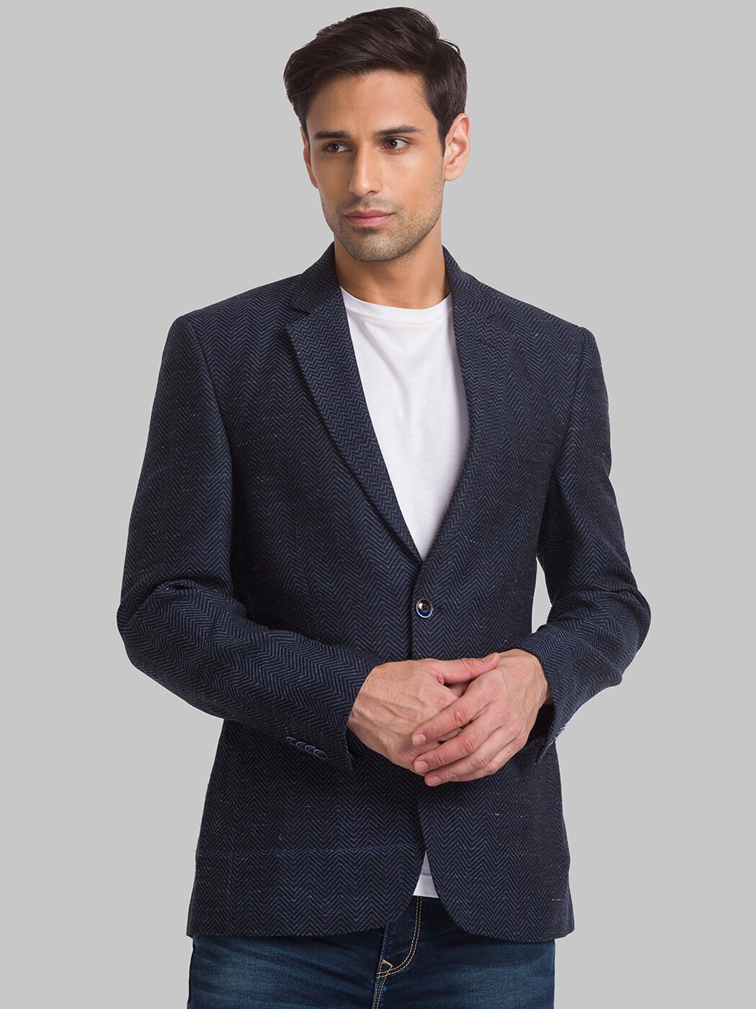 

Park Avenue Men Single Breasted Blazers, Blue