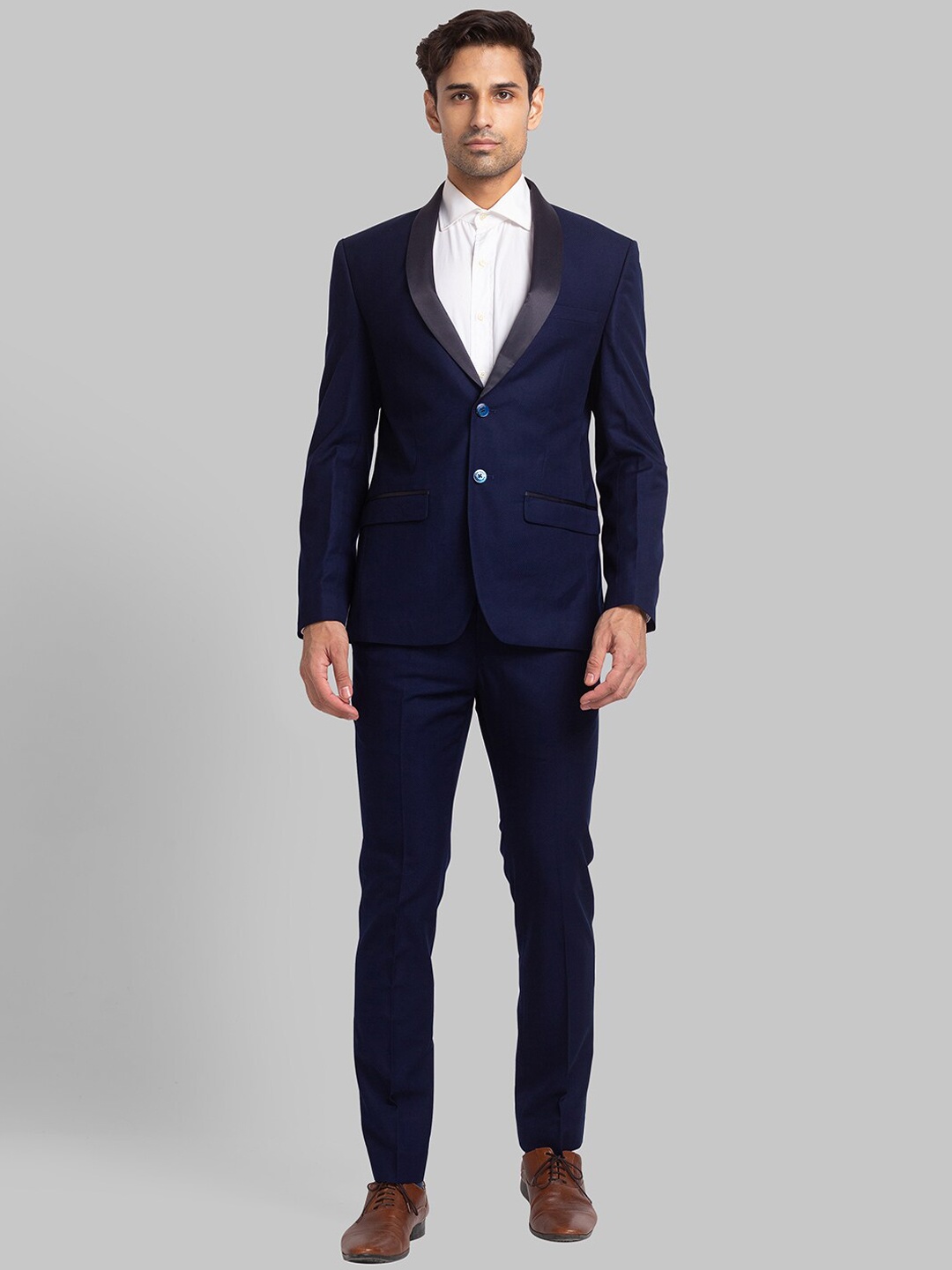 

Park Avenue Men Super Slim-Fit Single-Breasted Two-Piece Suit, Blue