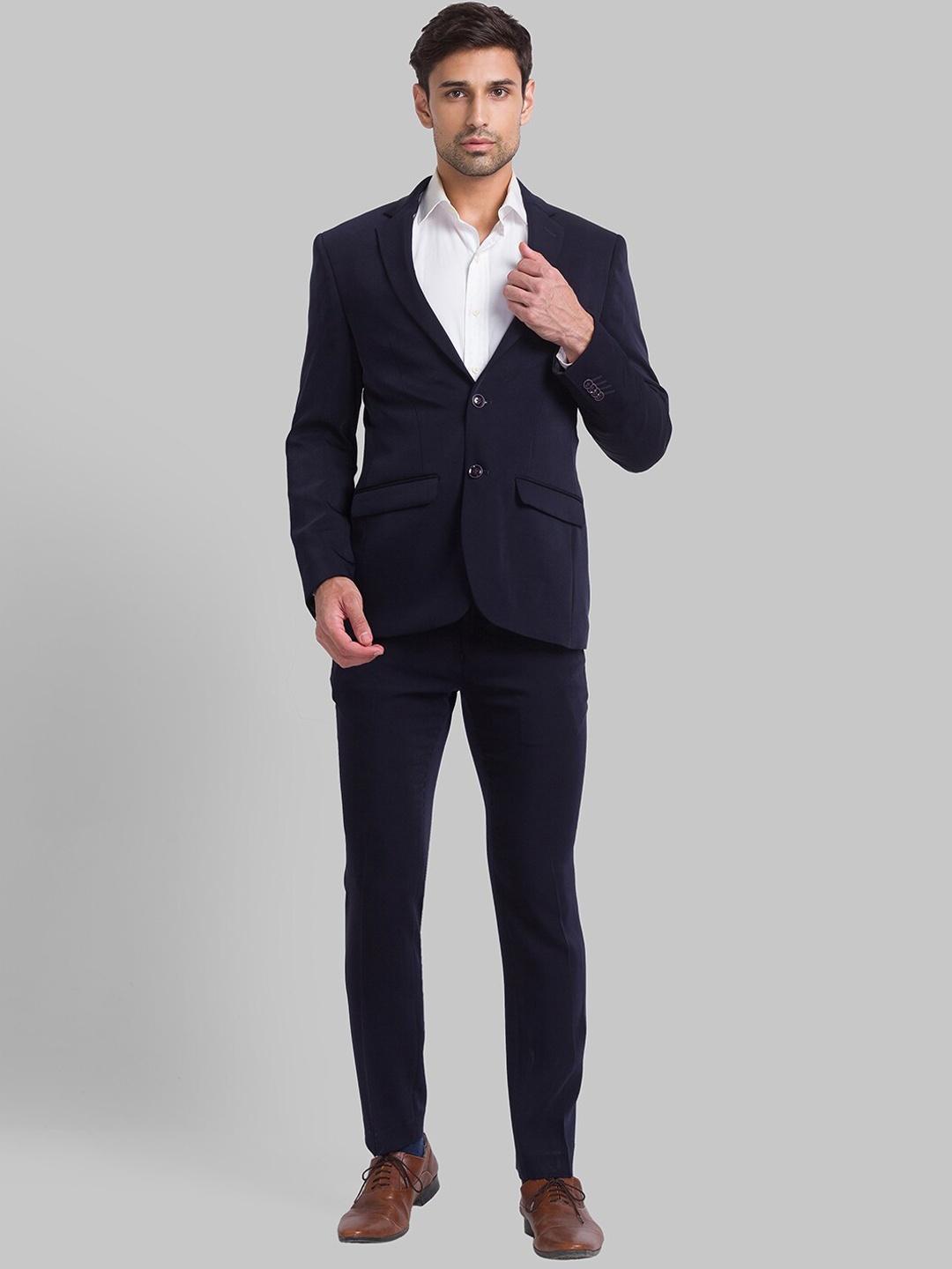 

Park Avenue Men Single-Breasted Super Slim-Fit 2-Piece Formal Suit, Blue