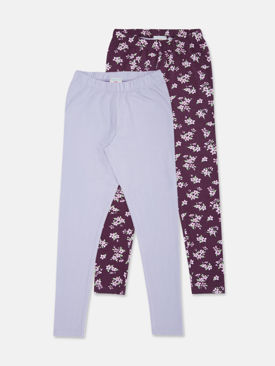 

Pantaloons Junior Girls Pack Of 2 Leggings, Purple