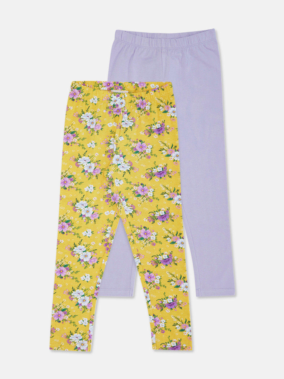 

Pantaloons Junior Girls Pack Of 2 Ankle Length Leggings, Yellow