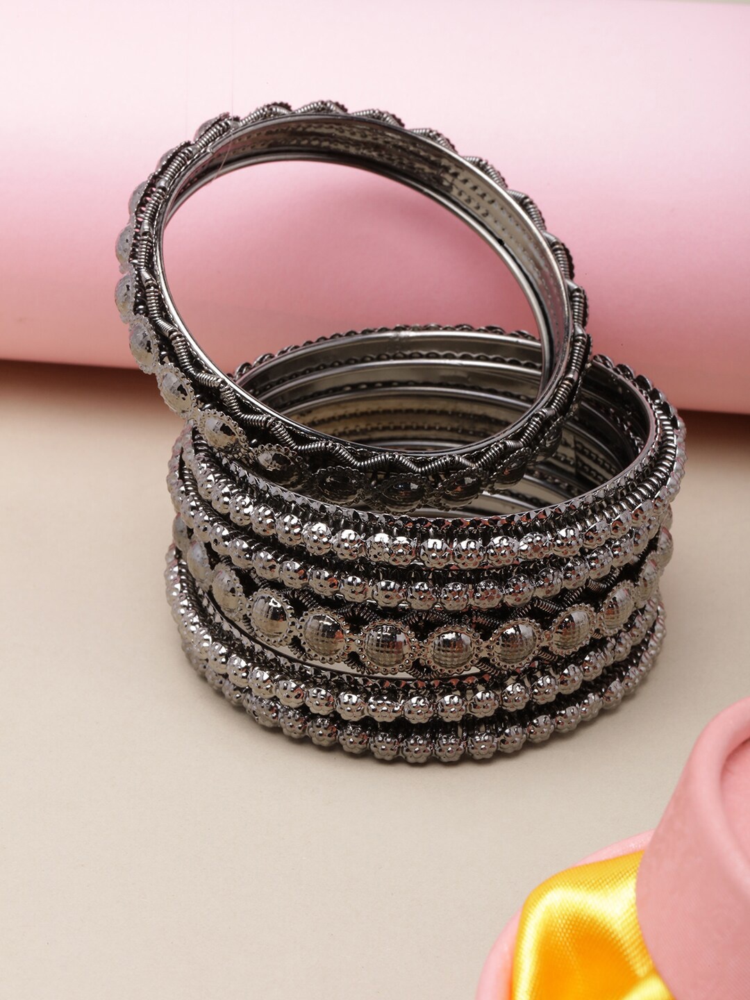 

Anouk Set Of 6 Silver-Plated Bangles