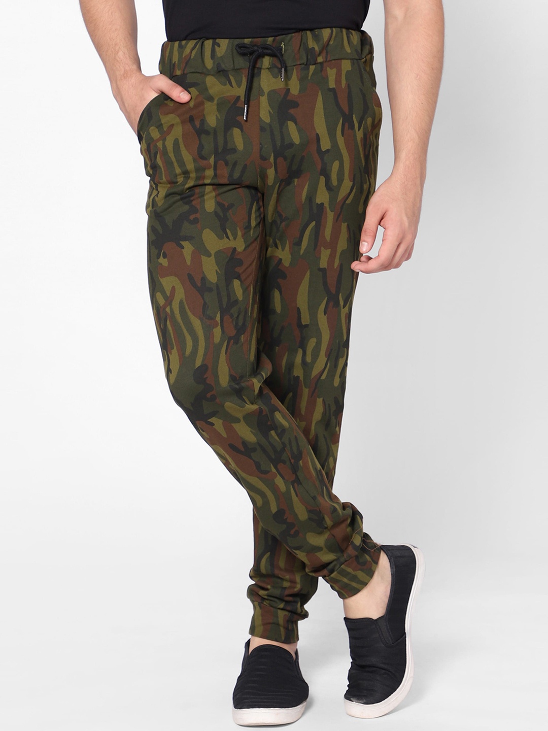 

TeenTrums Boys Camouflage Printed Fleece Joggers, Olive