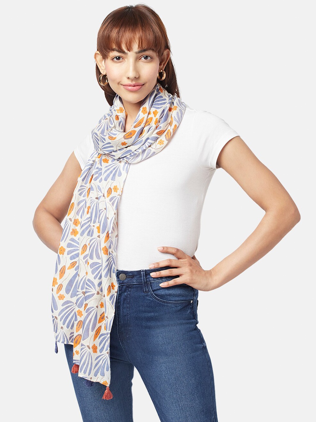 

Honey by Pantaloons Women Printed Scarf, White