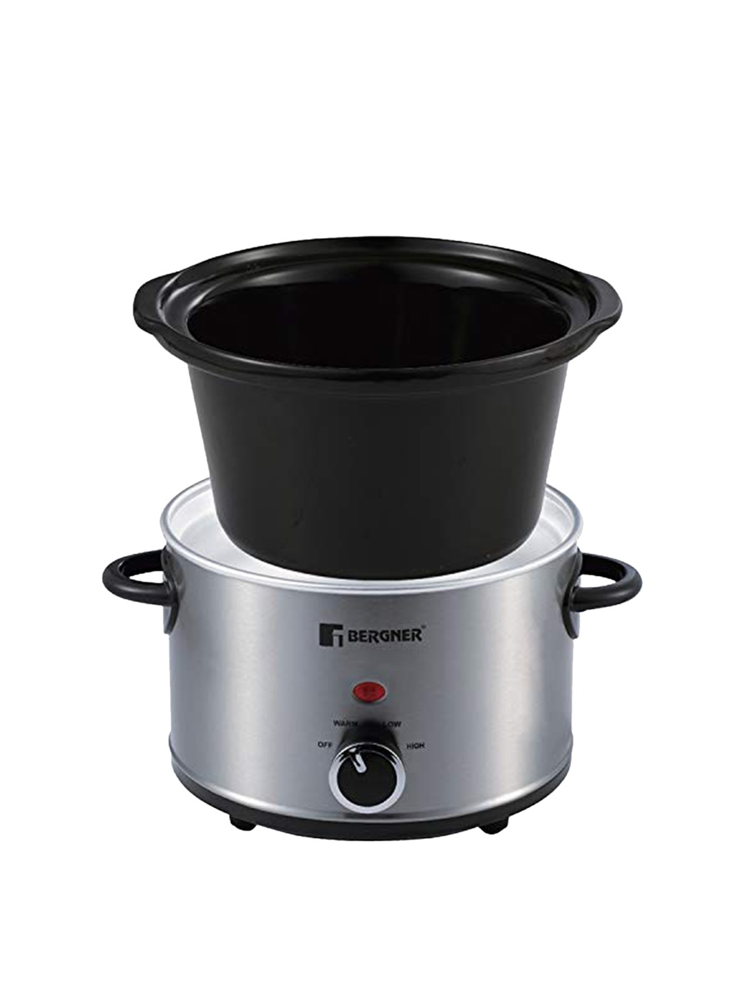

BERGNER Elite Grey & Black Stainless Steel Electric Slow Pressure Cooker 2.5 L