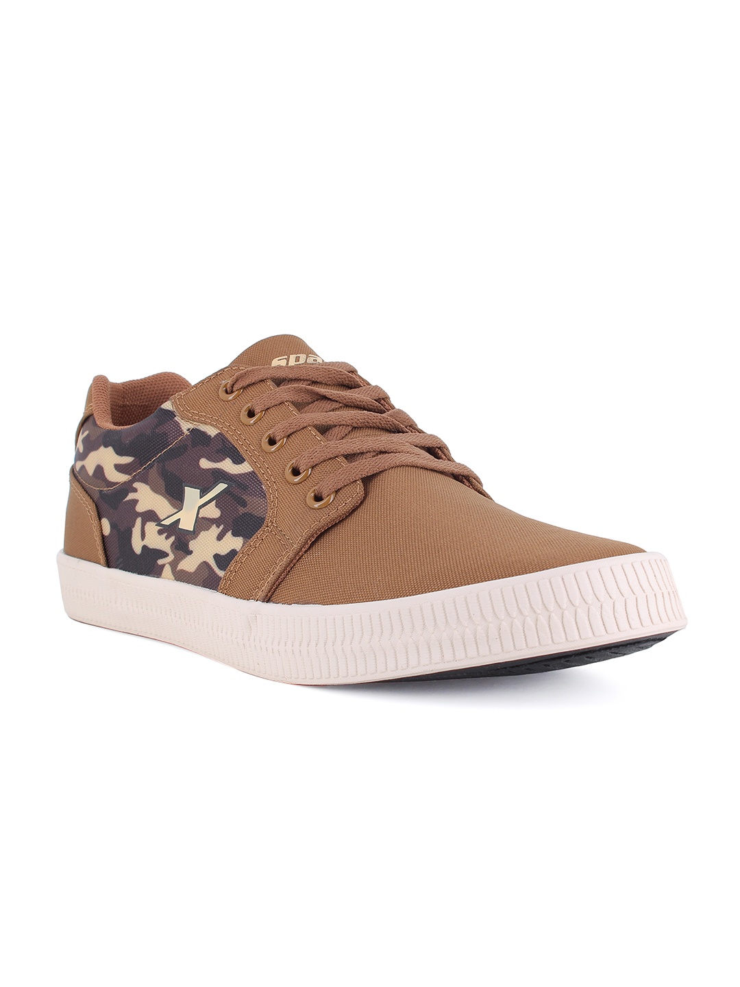 

Sparx Men Printed Mesh Sneakers, Camel brown