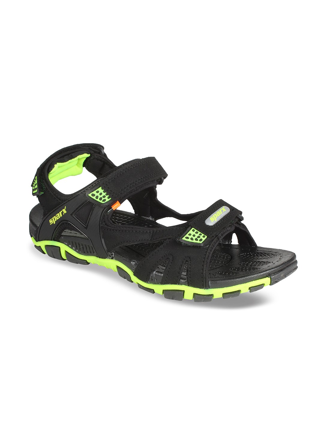 

Sparx Men Velcro Floater Sports Sandals, Black